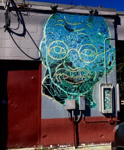 WELCOMING murals at East 1st Grocery in Austin, Texas. (Photo by Gus Jarvis)