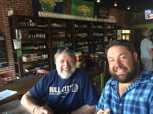 GUS Jarvis and his dad, Craig, enjoying craft Brews at North Street Beer Station in Raleigh, N.C. (Photo by Torie Jarvis) 
